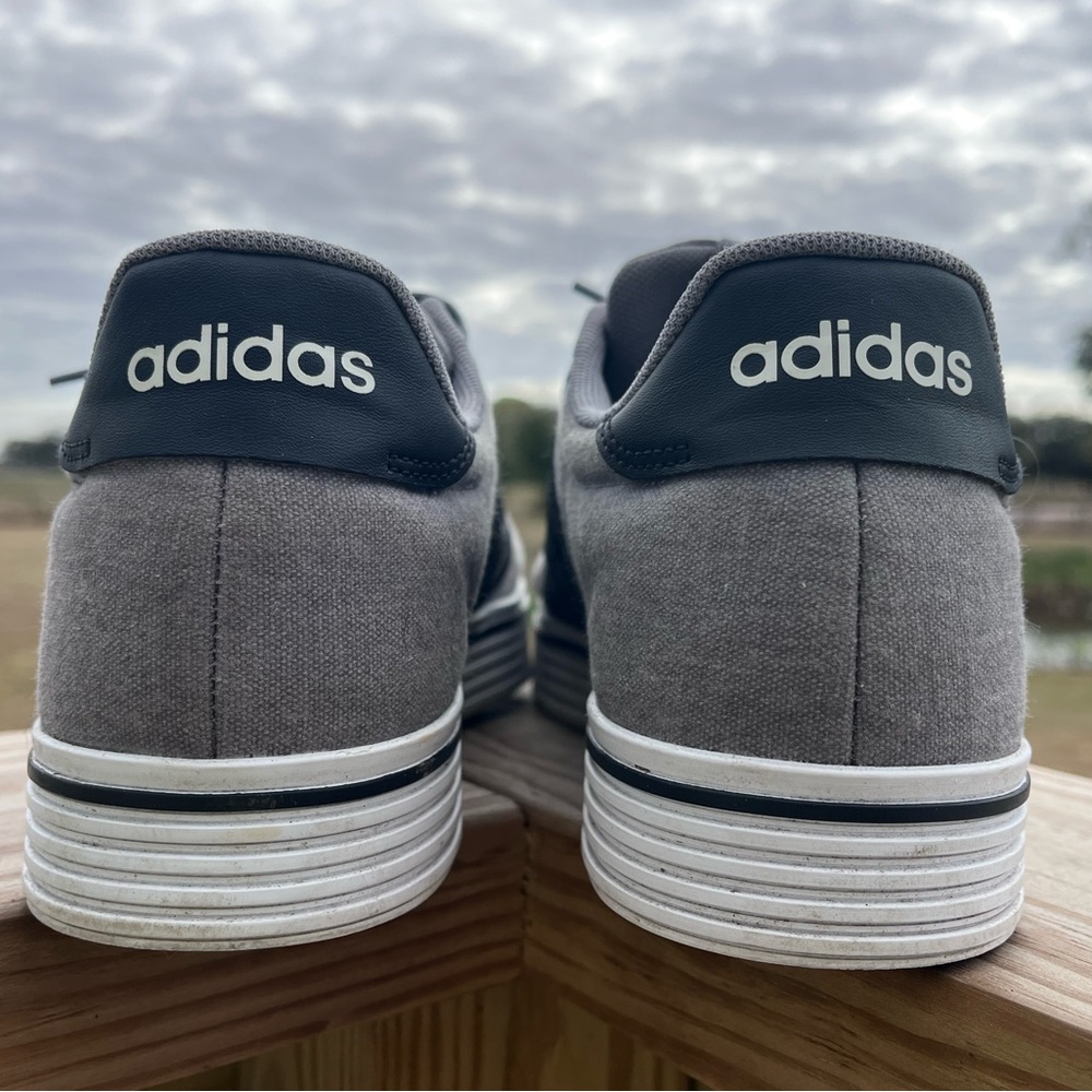 Adidas 4.0 Gray and Black Athletic Shoes - Picture 5 of 6